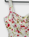 Unique Vintage Floral Dress - 14 (XL)