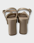 Unisa Leather High Block Heel Knotted Platform Sandals - 4/37