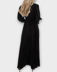 Voyelles Belted Pleat Maxi Dress - 12/14 (L)