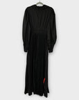 Voyelles Belted Pleat Maxi Dress - 12/14 (L)