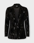 Wallis Velvet Sequin Blazer - 12