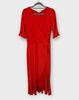 Warehouse Faux Wrap Midi Dress - 8/10