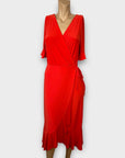 Warehouse Faux Wrap Midi Dress - 8/10