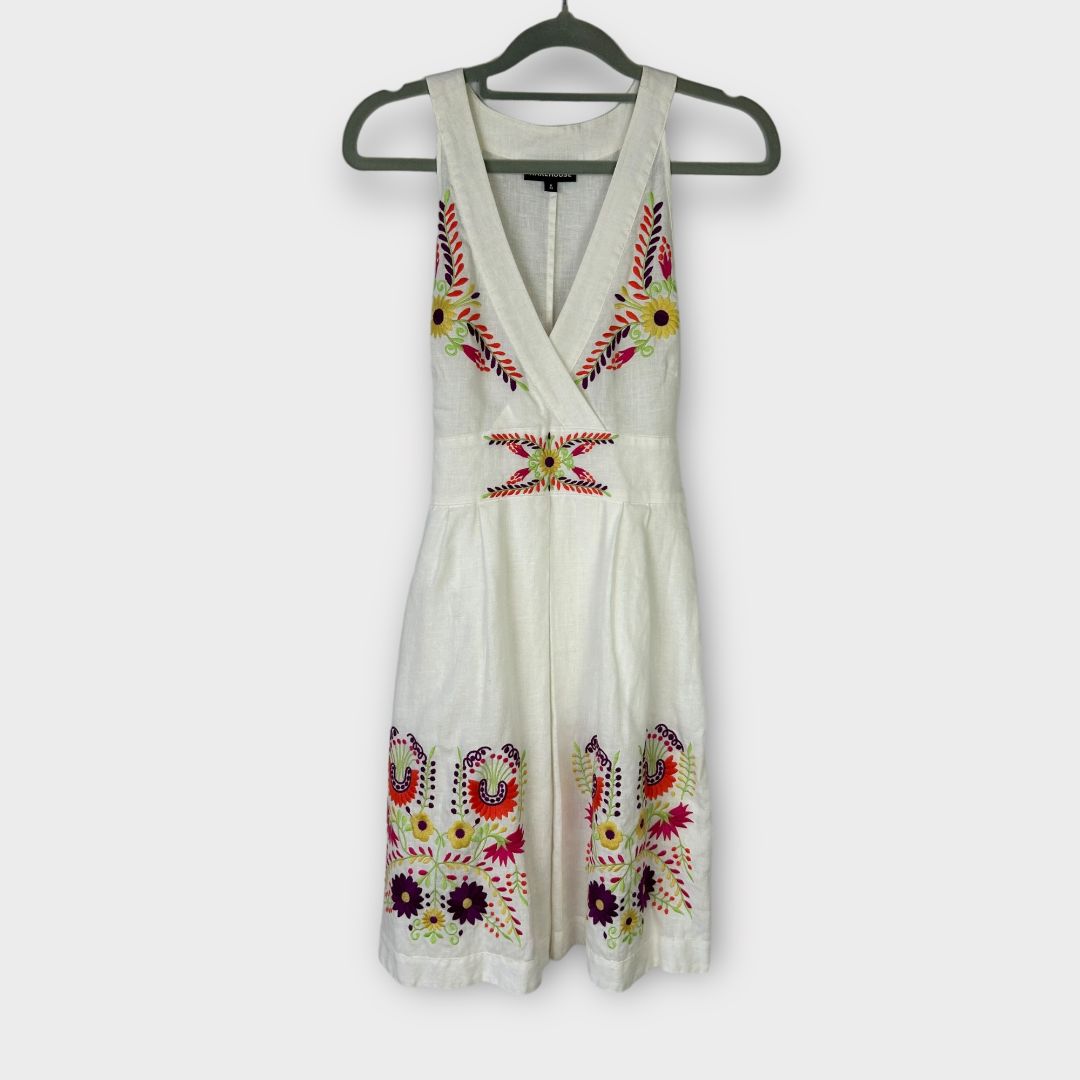Warehouse white dress cheap