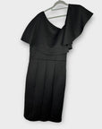 Warehouse Scuba Ruffle One Shoulder Dress - 14