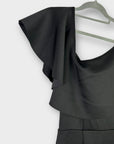 Warehouse Scuba Ruffle One Shoulder Dress - 14