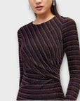 Warehouse Stripe Lurex Bodycon Dress - 6
