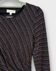 Warehouse Stripe Lurex Bodycon Dress - 6
