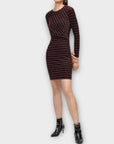 Warehouse Stripe Lurex Bodycon Dress - 6
