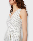 Warehouse Stripe V Neck Midi Dress - 14