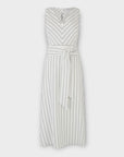 Warehouse Stripe V Neck Midi Dress - 14