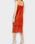 Warehouse Tiered Broderie Midi Dress - 8
