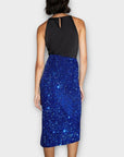Warehouse Velvet Sequin Midi Skirt - 10 (M)