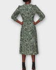 Whistles Clouded Leopard Shirred Dress - 12