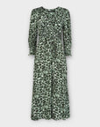 Whistles Clouded Leopard Shirred Dress - 12