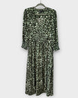 Whistles Clouded Leopard Shirred Dress - 12