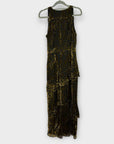Whistles Edith Reed Print Velvet Maxi Dress - 10