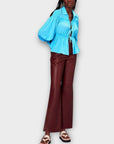 Whistles Eleanor Tie-Front Silk Shirt - 16