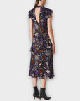 Whistles Montrose Silk Blend Dobby Midi Dress - 14/16
