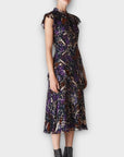Whistles Montrose Silk Blend Dobby Midi Dress - 14/16