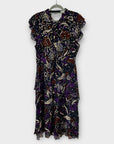 Whistles Montrose Silk Blend Dobby Midi Dress - 14/16