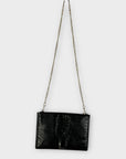 Whistles Shiny Croc Rivington Clutch Bag