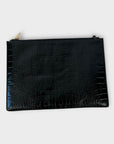 Whistles Shiny Croc Rivington Clutch Bag