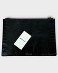 Whistles Shiny Croc Rivington Clutch Bag