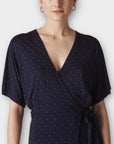 Whistles Spot Wrap Jersey Dress - 10