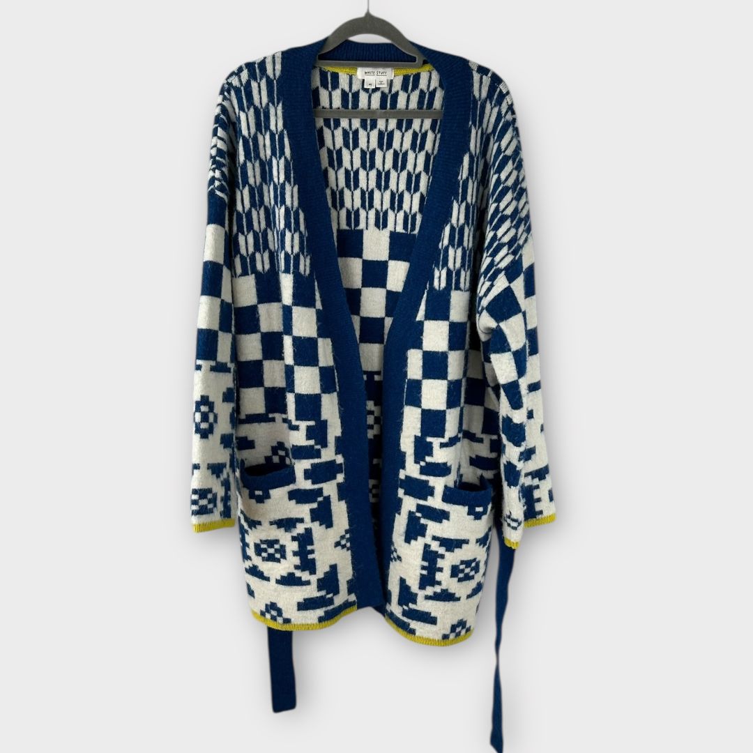 White Stuff Geo Mix Knit Cardigan - 12 (M)