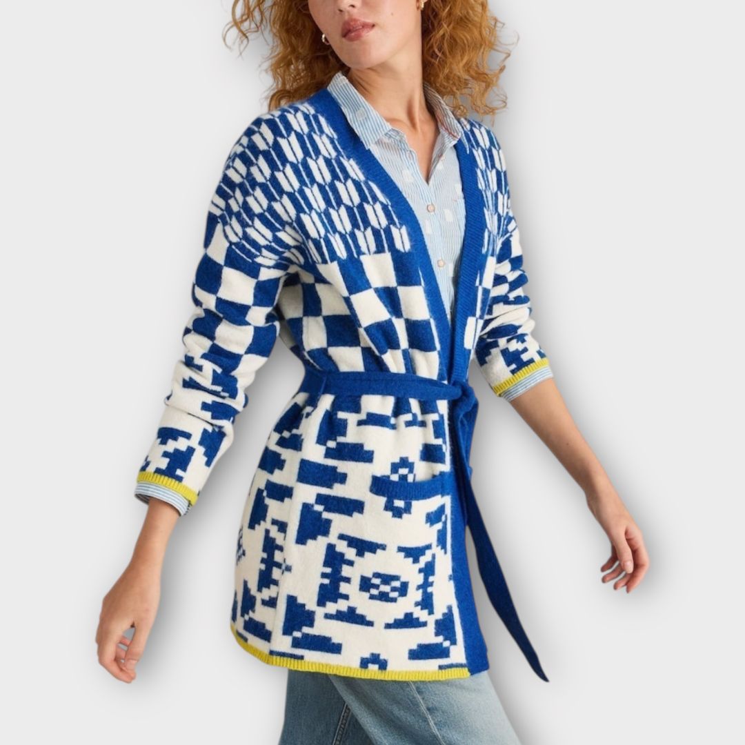 White Stuff Geo Mix Knit Cardigan - 12 (M)