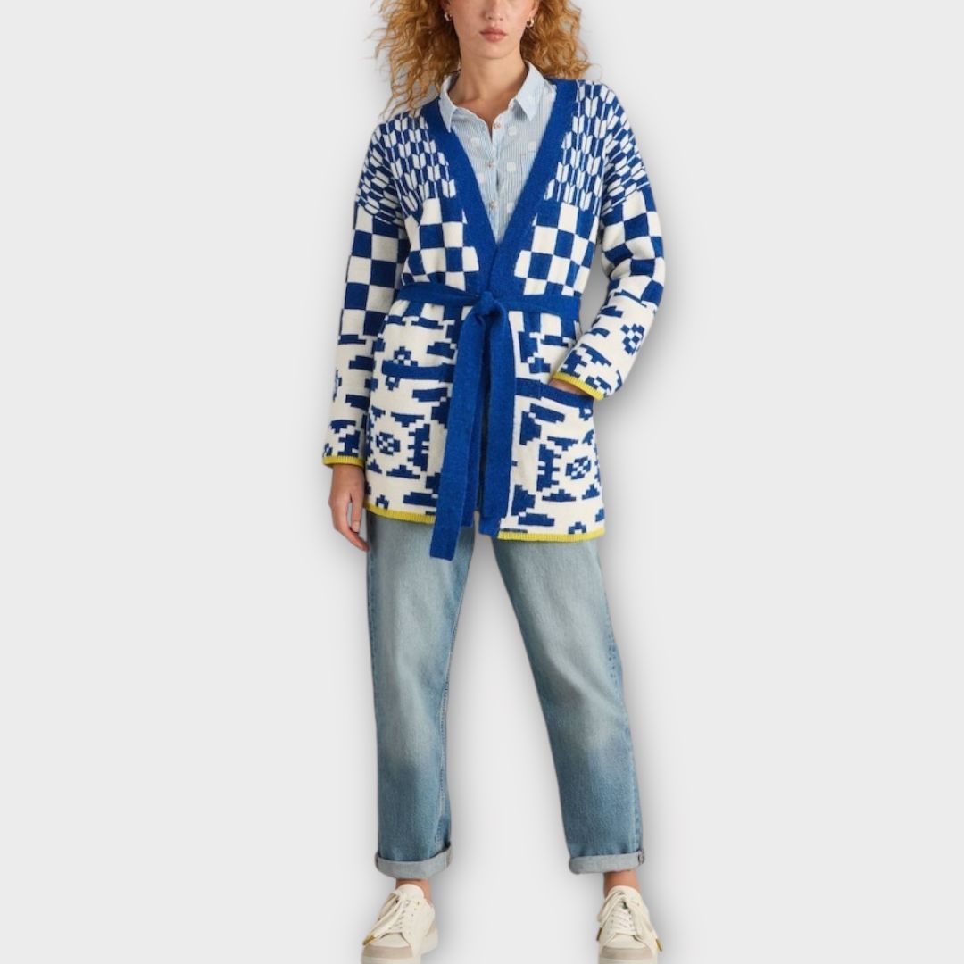 White Stuff Geo Mix Knit Cardigan - 12 (M)