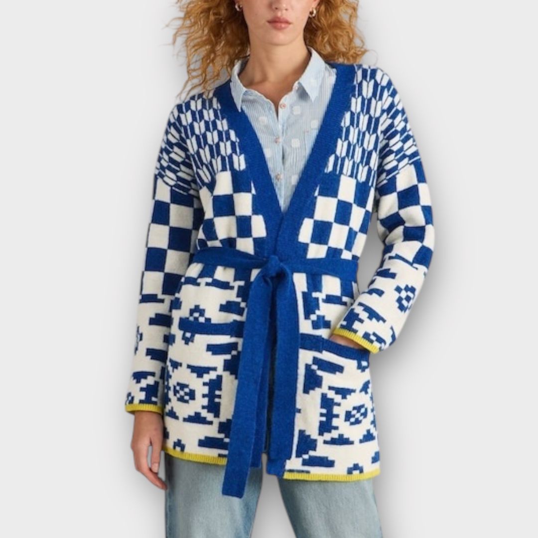 White Stuff Geo Mix Knit Cardigan - 12 (M)