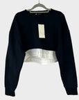 Zara Contrast Cropped Sweater - S