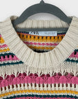 Zara Crochet Knit Cotton Sweater - S