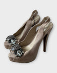 Zara Embellished Suede Heels - 3/36