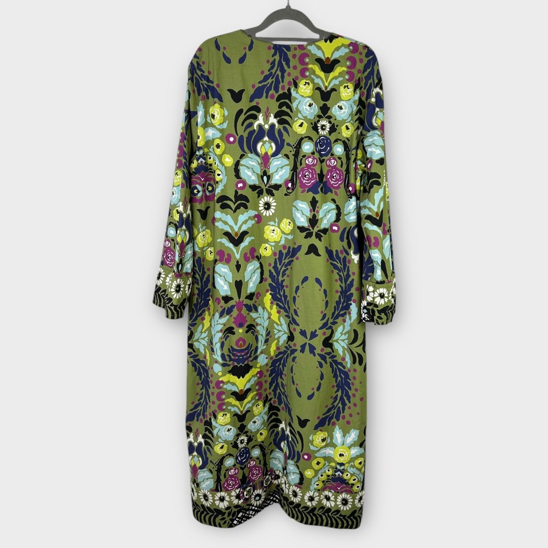 Zara Floral Kaftan Cotton Dress - 14/16 (XL)