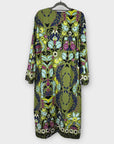 Zara Floral Kaftan Cotton Dress - 14/16 (XL)