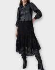 Zara Hi Low Textured Midi Skirt - S