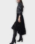Zara Hi Low Textured Midi Skirt - S