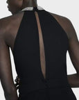 Zara Jewel Aplique Halterneck Jumpsuit - 12 (L)