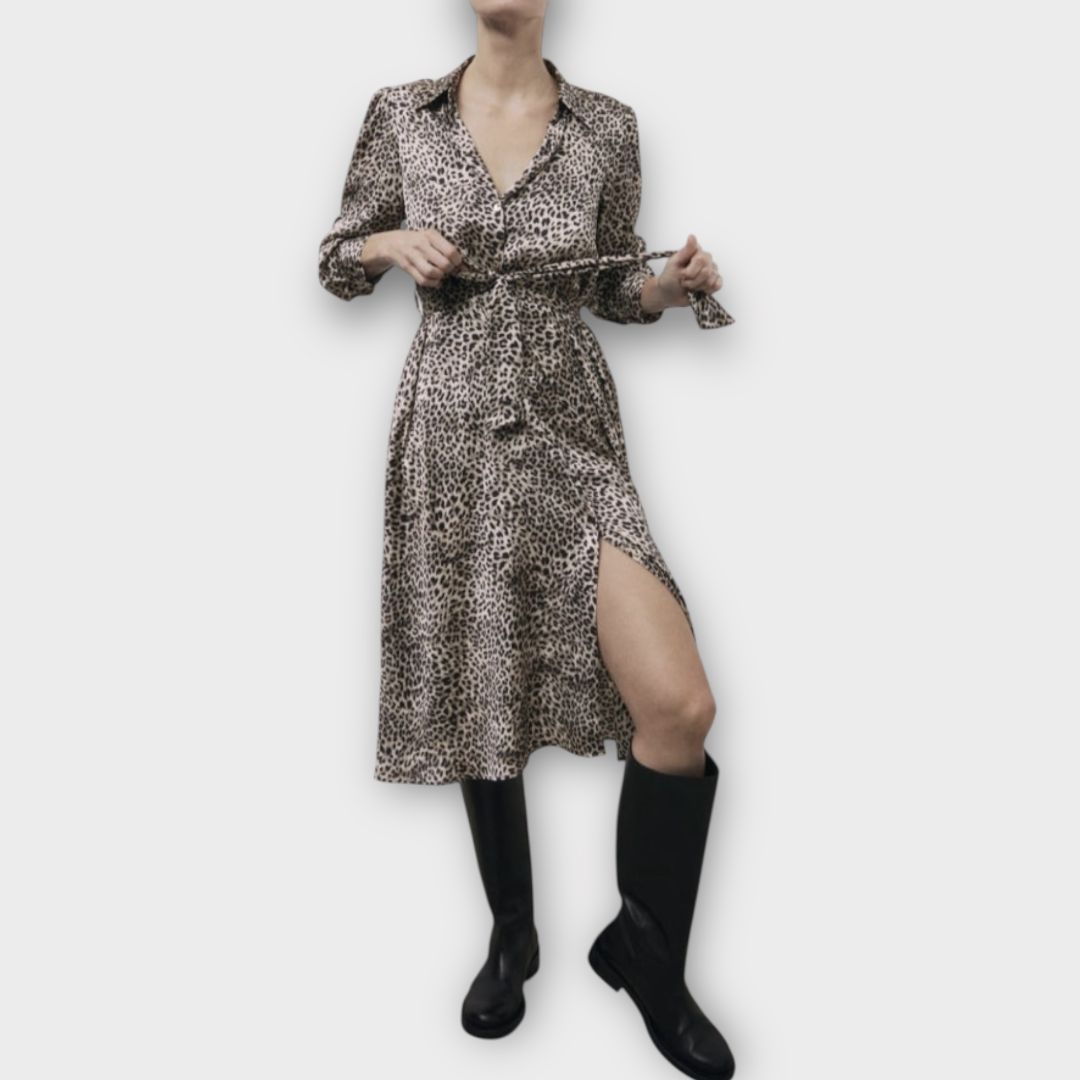 Zara Leopard Print Dress - S
