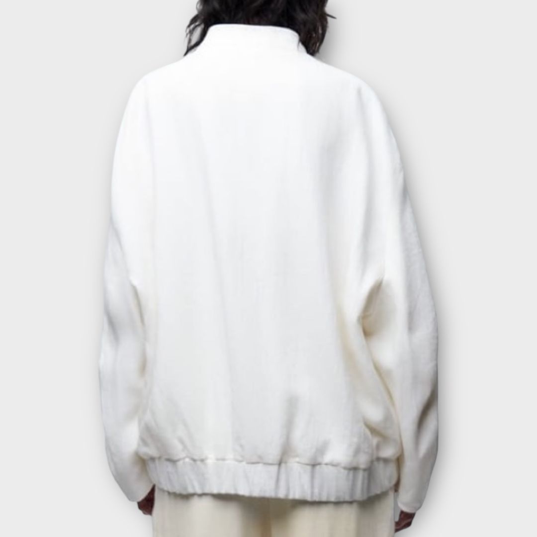 Zara Oversized Linen Blend Bomber Jacket - 14 (M)