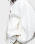 Zara Oversized Linen Blend Bomber Jacket - 14 (M)