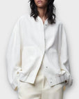 Zara Oversized Linen Blend Bomber Jacket - 14 (M)