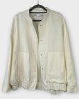Zara Oversized Linen Blend Bomber Jacket - 14 (M)