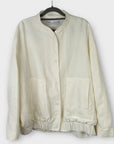 Zara Oversized Linen Blend Bomber Jacket - 14 (M)