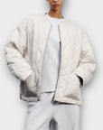 Zara Oversized Quilted Bomber Jacket - M