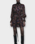 Zara Patterned Mini Dress - XS