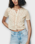 Zara Pointelle Knit Cardigan - 10 (M)
